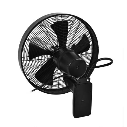 ZEVENTI - Nástenný ventilátor FREEZE 50W/230V pr. 40 cm čierna + diaľkové ovládanie