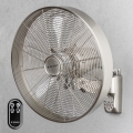 ZEVENTI - Nástenný ventilátor FREEZE 50W/230V priemer 45 cm matný chróm + diaľkové ovládanie