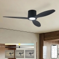 ZEVENTI - stmievateľný LED stropný ventilátor VENTORA LED/24W/230V 3000/4000/6000K Wi-Fi Tuya čierny + diaľkové ovládanie
