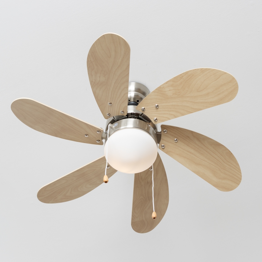 ZEVENTI - Stropný ventilátor FAMARA 1xE14/60W/230V béžová
