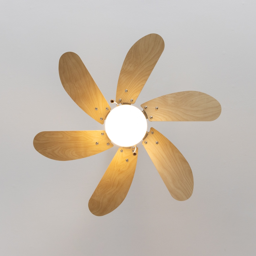 ZEVENTI - Stropný ventilátor FAMARA 1xE14/60W/230V béžová