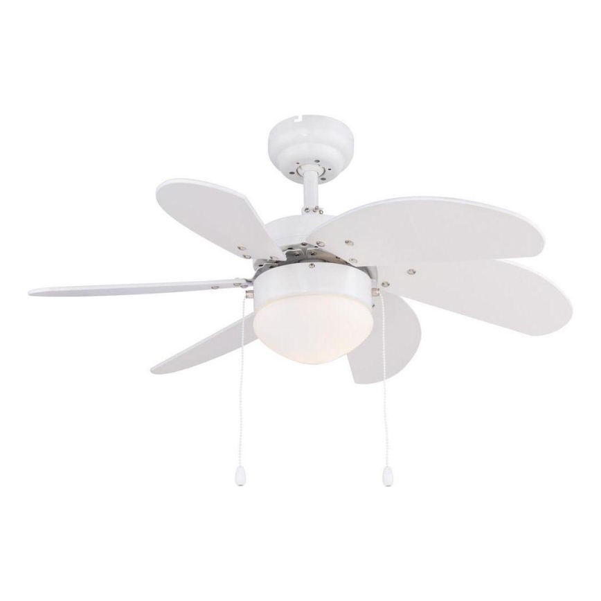 ZEVENTI - Stropný ventilátor FAMARA 1xE14/60W/230V biela