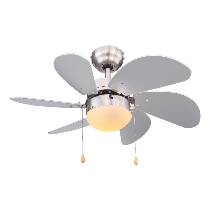 ZEVENTI - Stropný ventilátor FAMARA 1xE14/60W/230V šedá