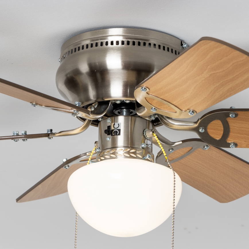 ZEVENTI - Stropný ventilátor GALDANA 1xE27/60W/230V hnedá/béžová
