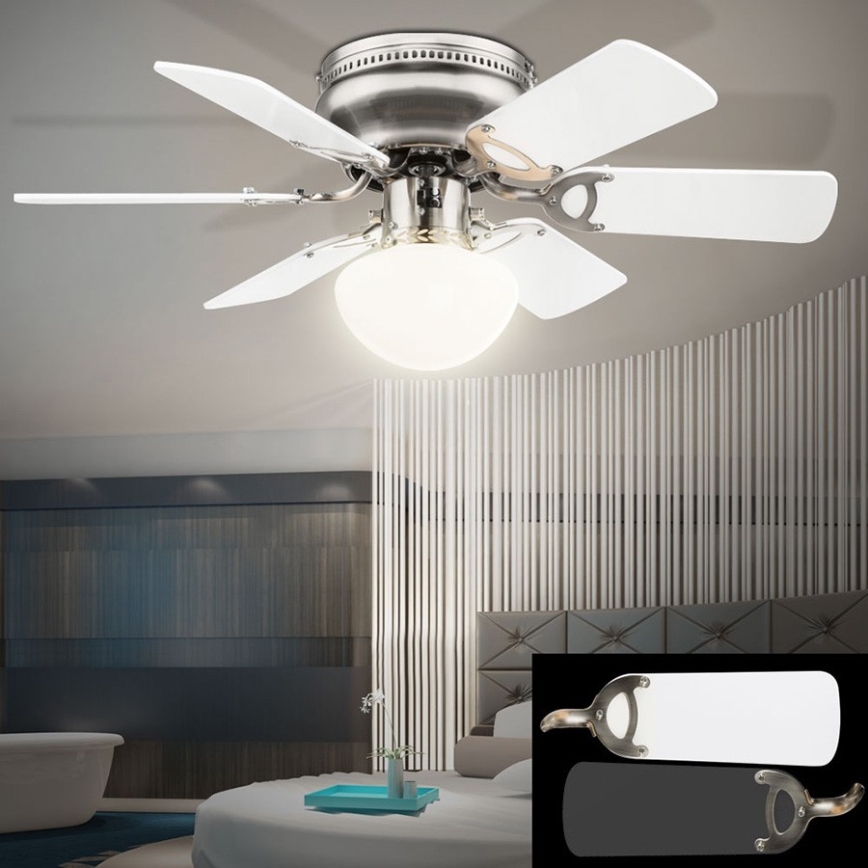 ZEVENTI - Stropný ventilátor GALDANA 1xE27/60W/230V šedá/biela