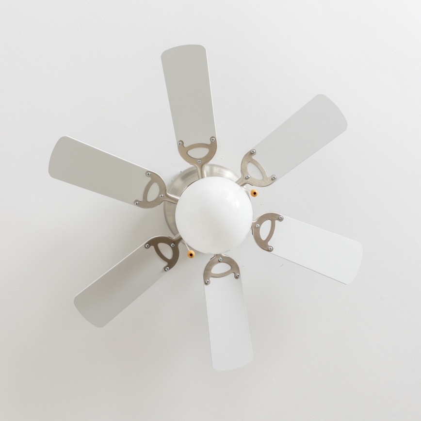 ZEVENTI - Stropný ventilátor GALDANA 1xE27/60W/230V šedá/biela