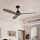 ZEVENTI - Stropný ventilátor LAURIA Wi-Fi Tuya čierna/dub + diaľkové ovládanie