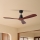 ZEVENTI - Stropný ventilátor LIONI Wi-Fi Tuya čierna/dub + diaľkové ovládanie