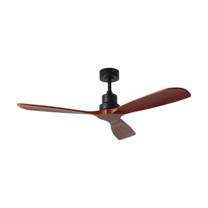 ZEVENTI - Stropný ventilátor LIONI Wi-Fi Tuya čierna/dub + diaľkové ovládanie