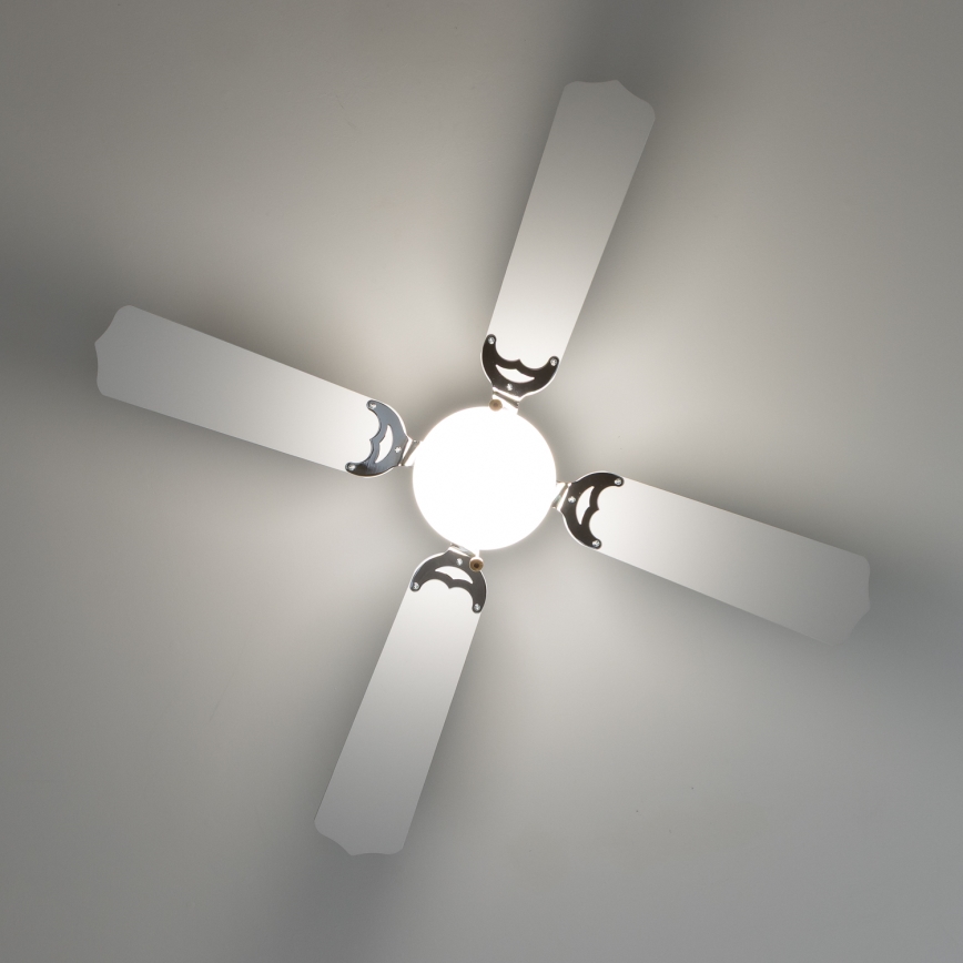 ZEVENTI - Stropný ventilátor NAVAGIO 1xE27/60W/230V čierna/biela