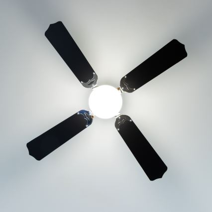 ZEVENTI - Stropný ventilátor NAVAGIO 1xE27/60W/230V čierna/biela