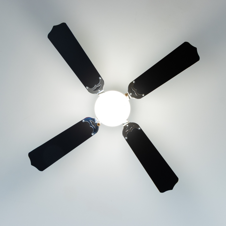 ZEVENTI - Stropný ventilátor NAVAGIO 1xE27/60W/230V čierna/biela
