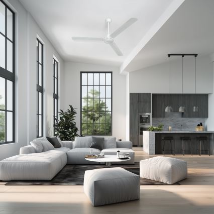 ZEVENTI - Stropný ventilátor TOFINO biela