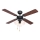 ZEVENTI - Stropný ventilátor ZURRIOLA 3xE27/60W/230V hnedá
