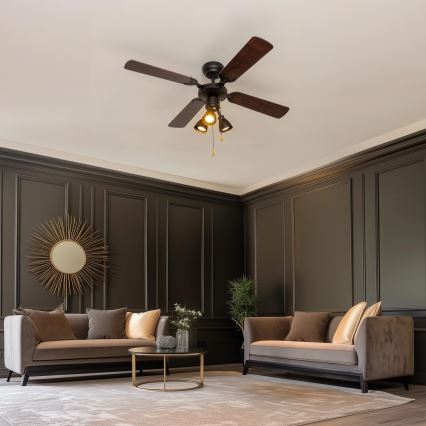 ZEVENTI - Stropný ventilátor ZURRIOLA 3xGU10/50W/230V