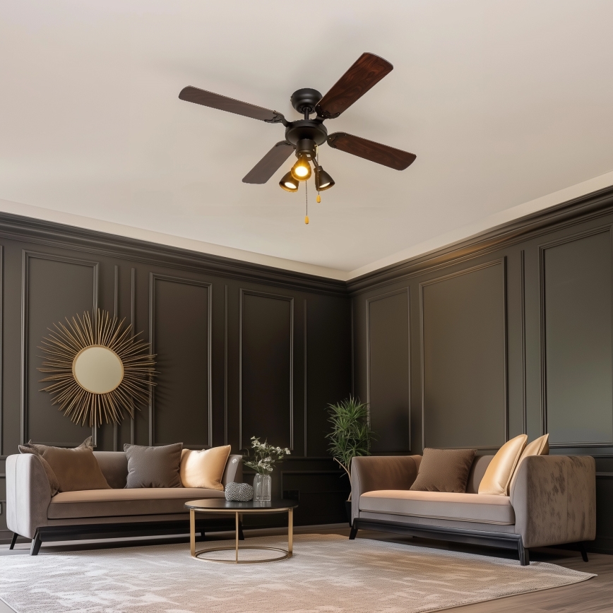 ZEVENTI - Stropný ventilátor ZURRIOLA 3xGU10/50W/230V