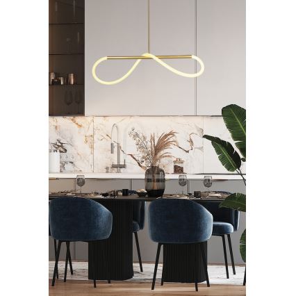 Zlatý LED luster na lanku SUPREME LED/22W/230V 100 cm