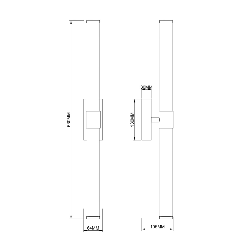 Zuma Line - LED Nástenné svietidlo LED/12W/230V mosadz