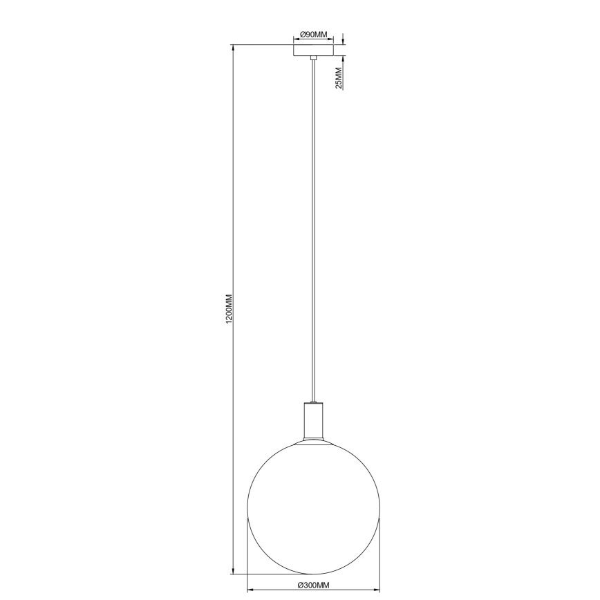 Zuma Line - Závesný luster na lanku 1xE27/25W/230V pr. 30 cm zlatá/čierna