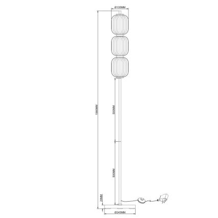 Zuma Line - LED Stojacia lampa LED/20W/230V zlatá
