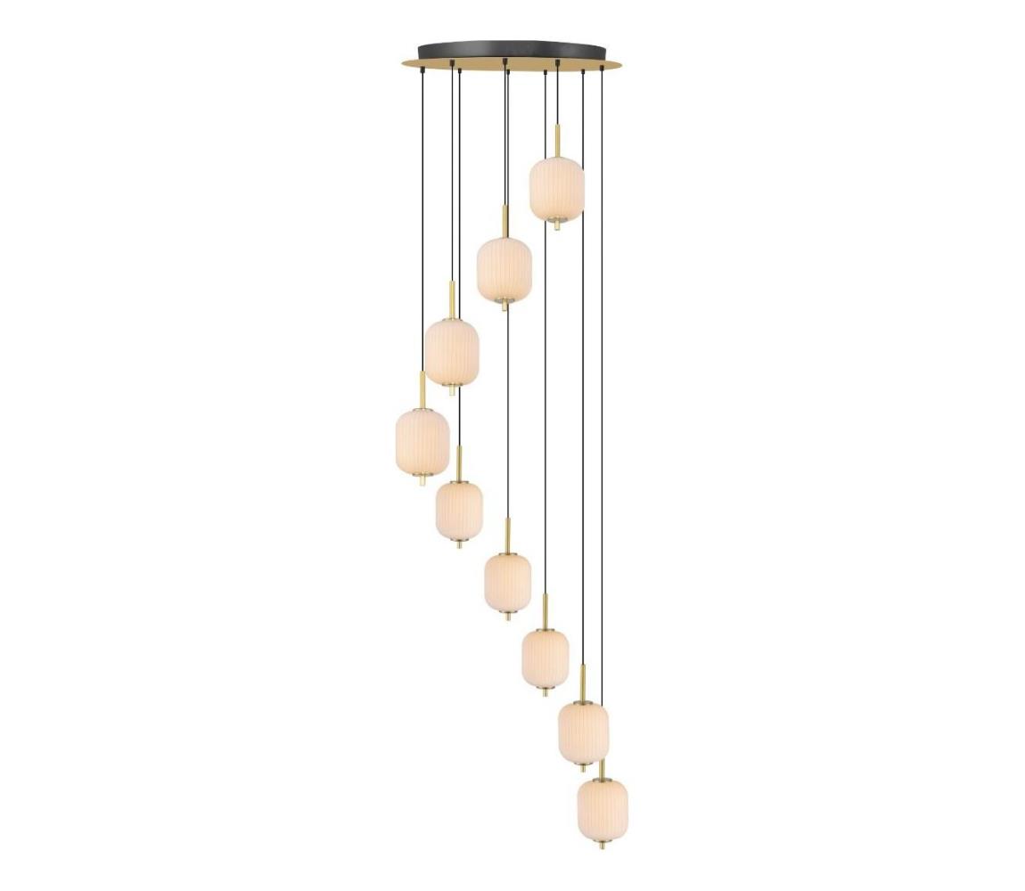 Zuma Line 003064-034749 - Závesný LED luster AKARI na lane, 55 W, 230 V, Ø 63 cm, zlatý DU31288/55W
