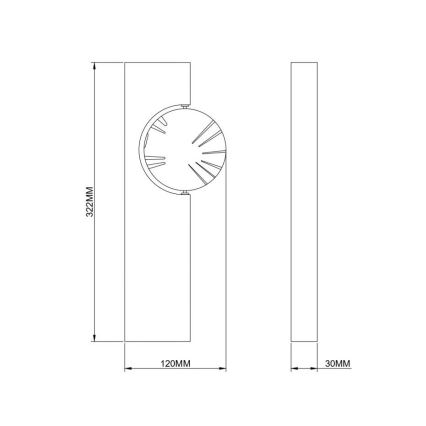 Zuma Line - LED nástenné svietidlo LED/3W/230V čierna/zlatá