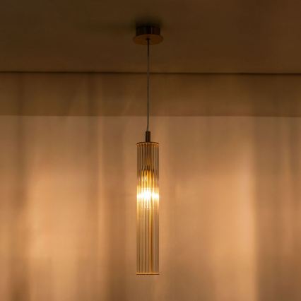 Zuma Line - Závesný luster na lanku 1xE14/7W/230V zlatý