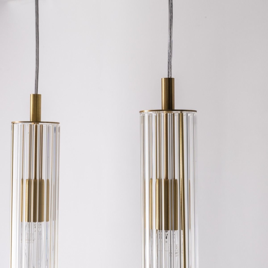 Zuma Line - Závesný luster na lanku 4xE14/7W/230V zlatý