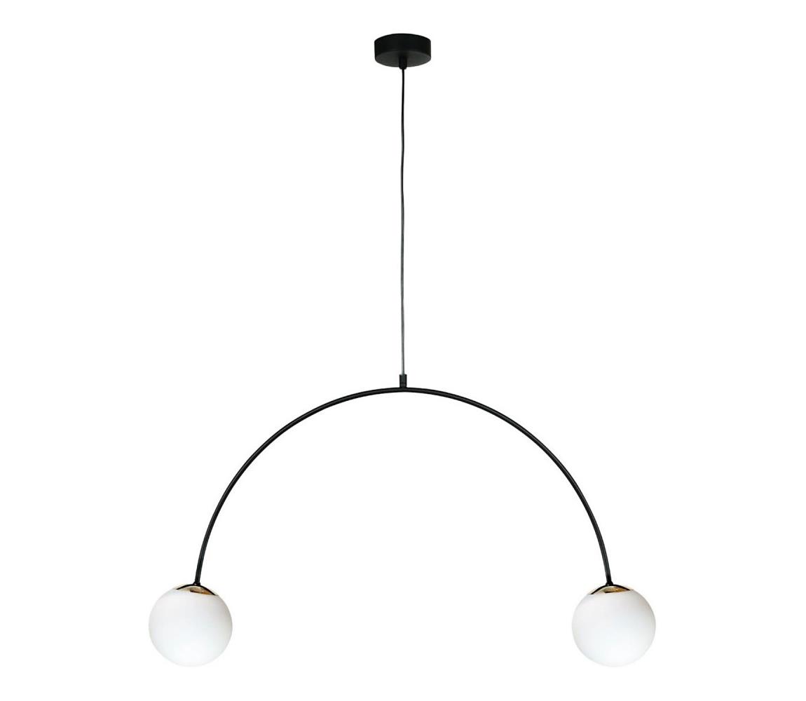 Zuma Line 1222 - Závesný luster BOW 2xE14/10W/230V čierny 1222