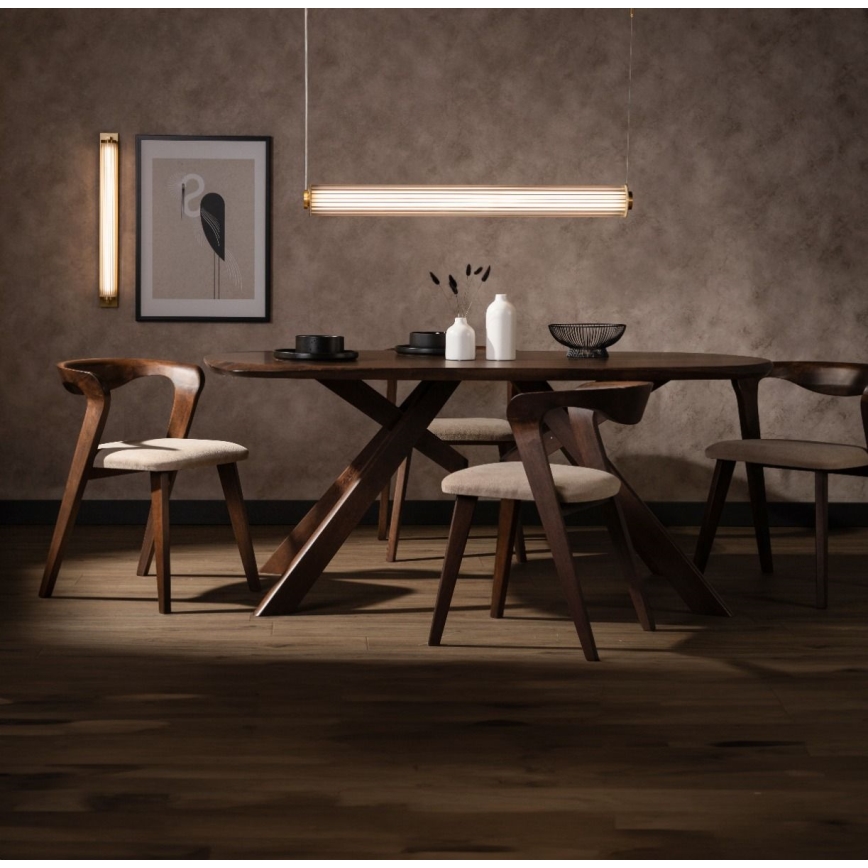 Zuma Line - LED stmievateľný luster na lankovom zavesení LED/39W/230V 2700-6500K zlatý + diaľkové ovládanie