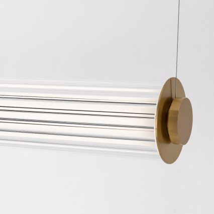 Zuma Line - LED stmievateľný luster na lankovom zavesení LED/39W/230V 2700-6500K zlatý + diaľkové ovládanie