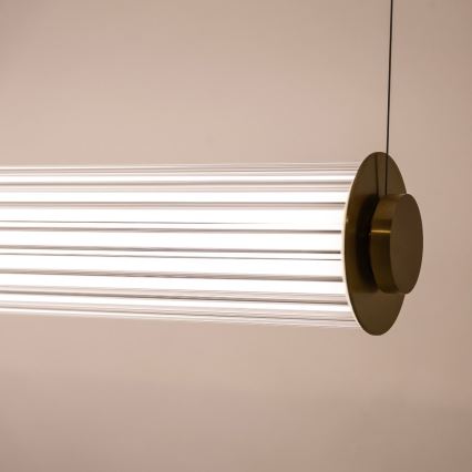 Zuma Line - LED stmievateľný luster na lankovom zavesení LED/39W/230V 2700-6500K zlatý + diaľkové ovládanie