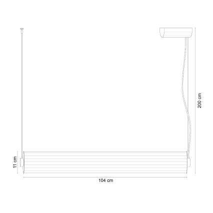 Zuma Line - LED stmievateľný luster na lankovom zavesení LED/39W/230V 2700-6500K zlatý + diaľkové ovládanie