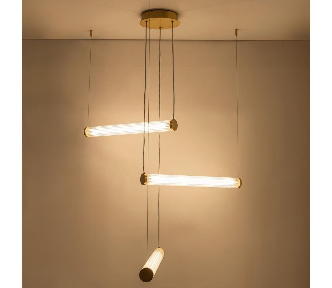 Zuma Line 1234 - LED stmievateľný luster na lanku COMO LED/64W/230V 2700-6500K zlatý + DO 1234