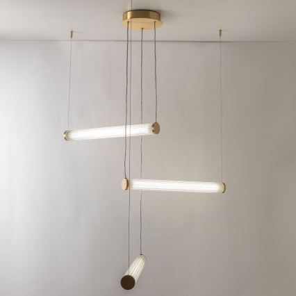 Zuma Line - stmievateľný LED luster na lanku LED/64W/230V 2700-6500K zlatý + diaľkové ovládanie