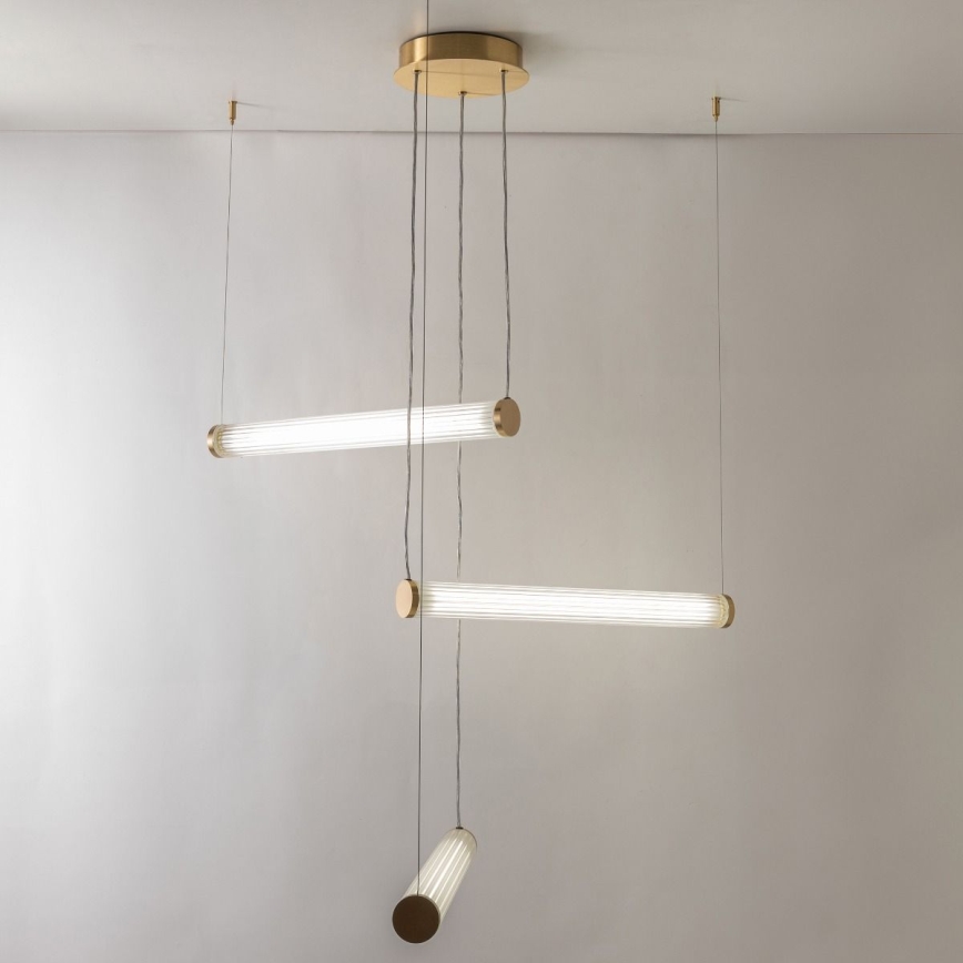 Zuma Line - stmievateľný LED luster na lanku LED/64W/230V 2700-6500K zlatý + diaľkové ovládanie