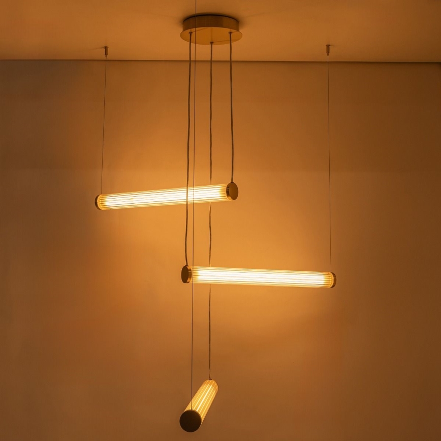 Zuma Line - stmievateľný LED luster na lanku LED/64W/230V 2700-6500K zlatý + diaľkové ovládanie