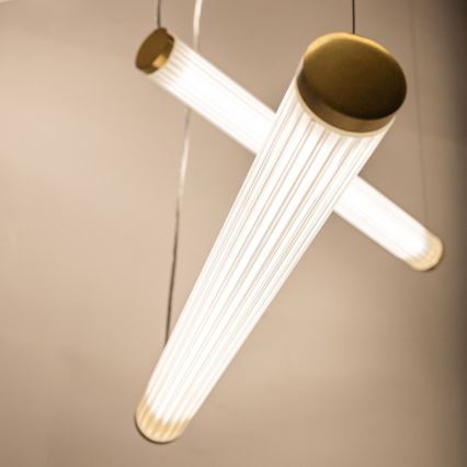Zuma Line - stmievateľný LED luster na lanku LED/64W/230V 2700-6500K zlatý + diaľkové ovládanie