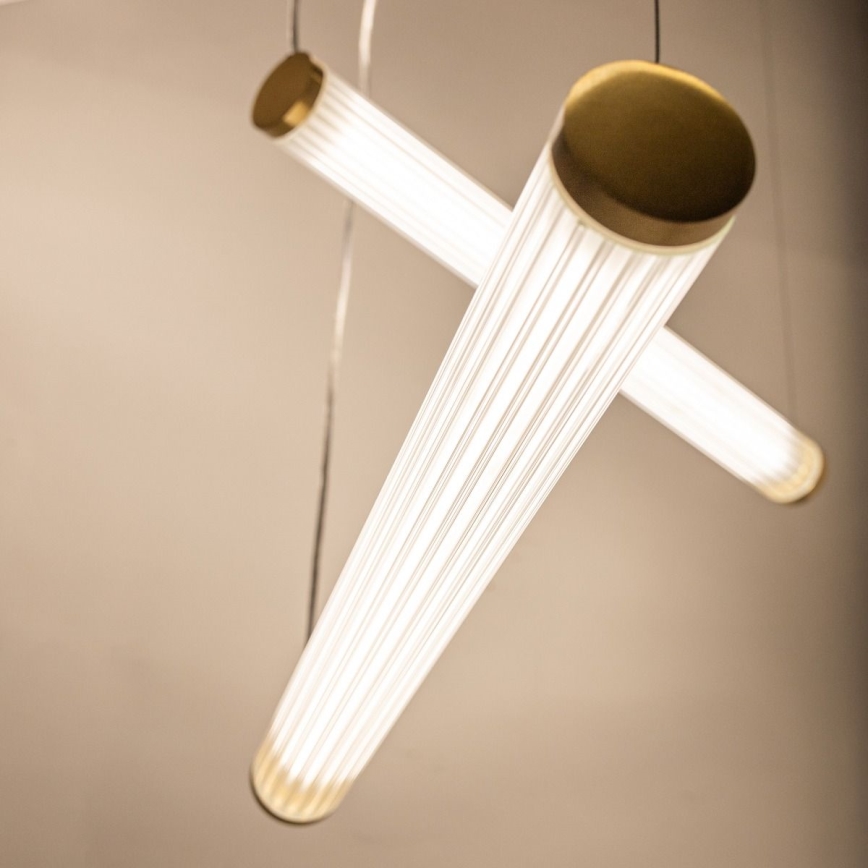 Zuma Line - stmievateľný LED luster na lanku LED/64W/230V 2700-6500K zlatý + diaľkové ovládanie
