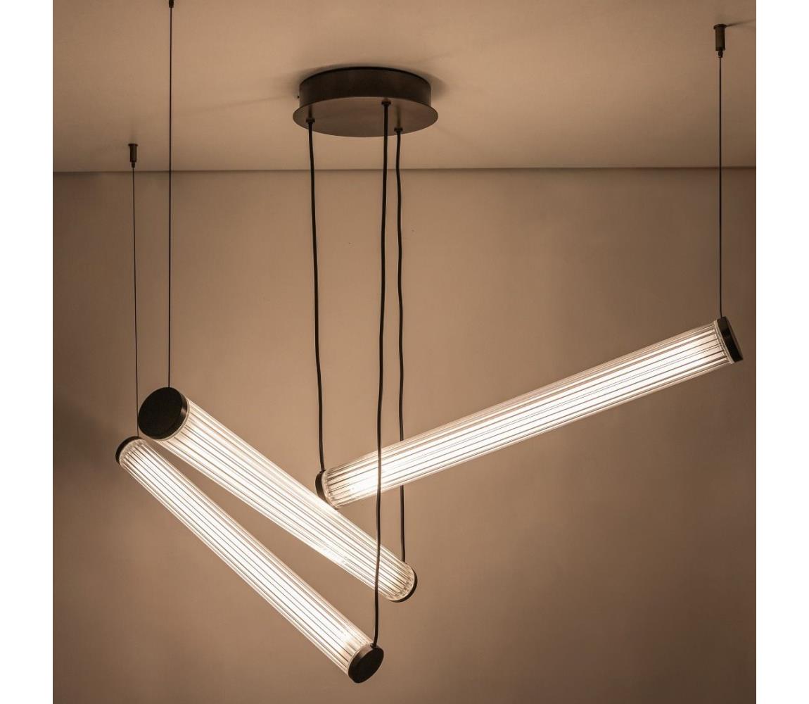 Zuma Line 1238 - stmievateľný LED závesný luster COMO, 64 W, 230 V, 2700–6500 K, čierny, s diaľkovým ovládaním 1238