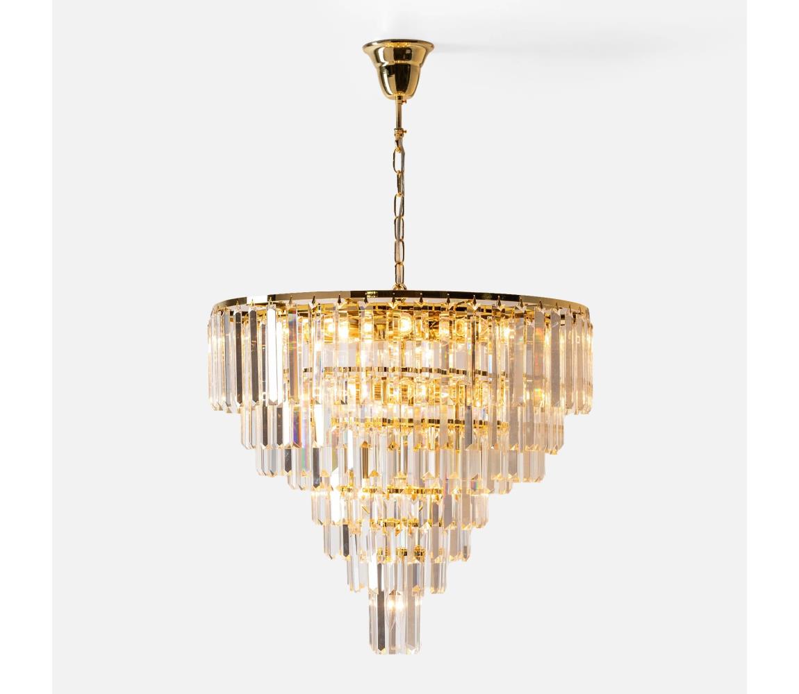 Zuma Line 17701/20-GLD - Luster na reťazi VERSAILLES 20xE14/40W/230V zlatý 17701/20-GLD