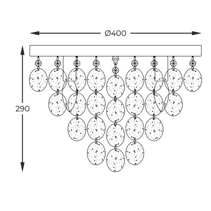Zuma Line - Prisadený luster 5xE14/40W/230V lesklý chróm
