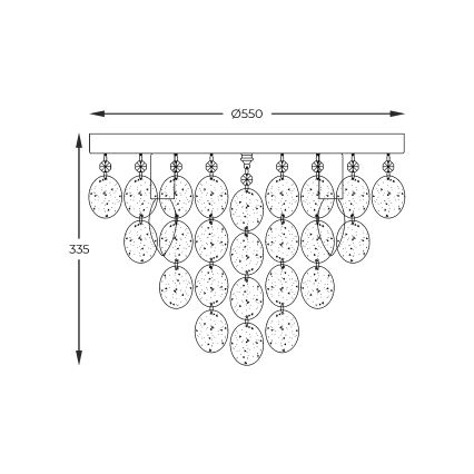 Zuma Line - Prisadený luster 8xE14/40W/230V lesklý chróm