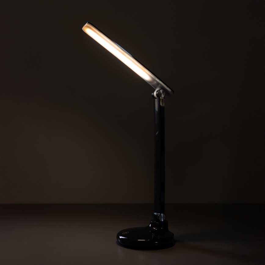 Zuma Line - LED Nabíjacia stolná lampa LED/6W/1200 mAh 3000/4500/6000K CRI 90 čierna