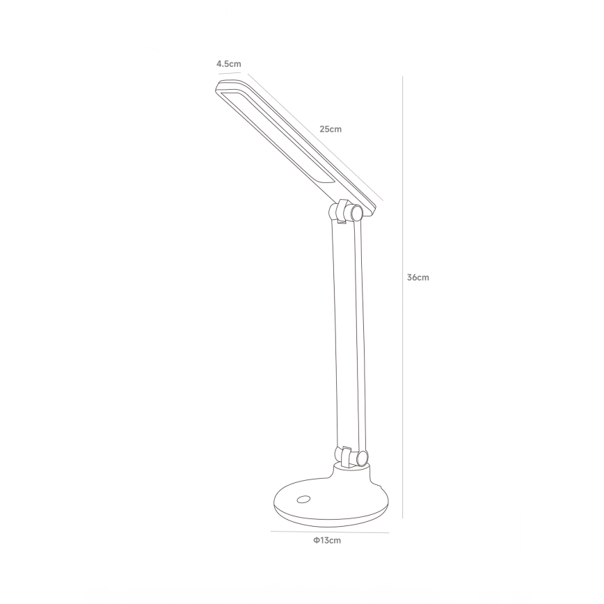 Zuma Line - LED Nabíjacia stolná lampa LED/6W/1200 mAh 3000/4500/6000K CRI 90 biela