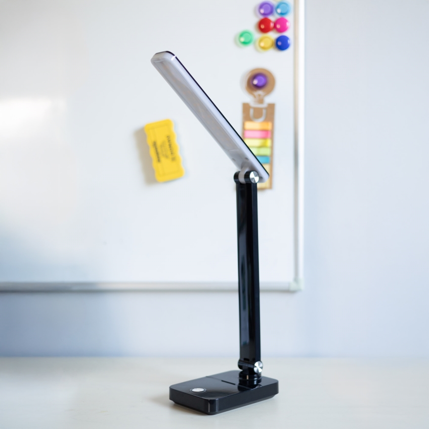Zuma Line - LED Nabíjacia stolná lampa LED/8W/1200 mAh 3000/4500/6000K CRI 90 čierna