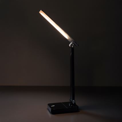 Zuma Line - LED Nabíjacia stolná lampa LED/8W/1200 mAh 3000/4500/6000K CRI 90 čierna