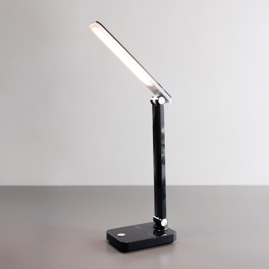 Zuma Line - LED Nabíjacia stolná lampa LED/8W/1200 mAh 3000/4500/6000K CRI 90 čierna