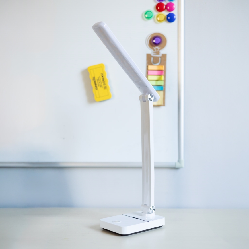 Zuma Line - LED Nabíjacia stolná lampa LED/8W/1200 mAh 3000/4500/6000K CRI 90 biela