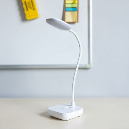 Zuma Line - LED Nabíjacia stolná lampa LED/7W/1200 mAh 3000/4500/6000K CRI 90 biela
